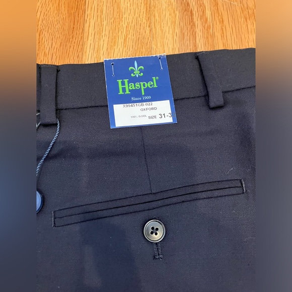 Haspel Blue Navy Men’s Dress Pants size 31-32 - Picture 3 of 4